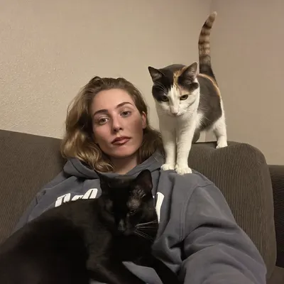 Dana R. with her two cats